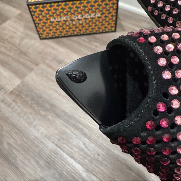 Kurt Geiger Regent Point Rainbow Embellished Crystal Ombré Mule Heels - Picture 10 of 16